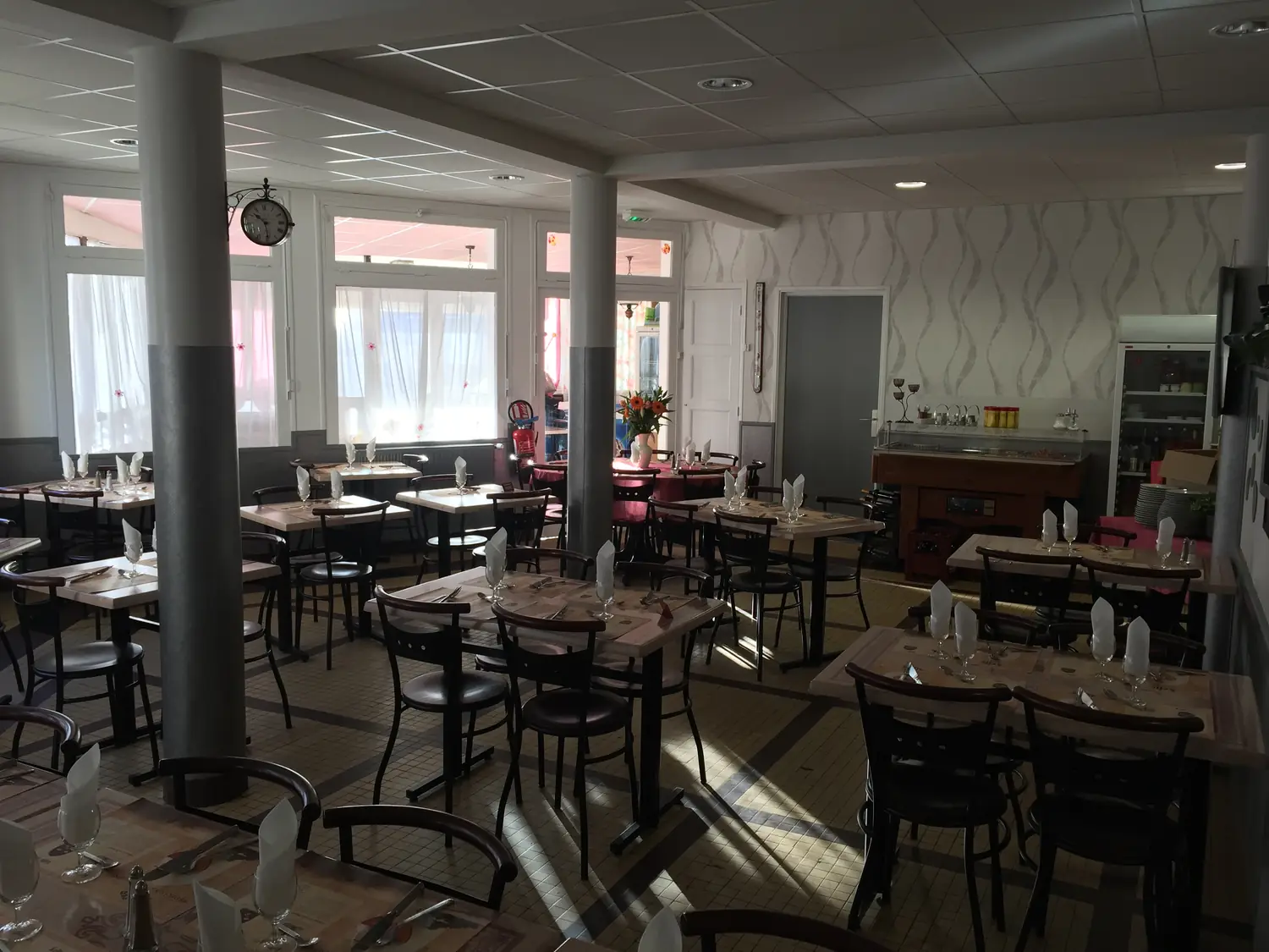 La salle de restaurant de La Maison d'Andaine